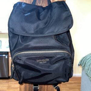 Kate Spade Black Nylon Backpack